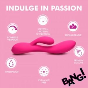 10x flexible silicone rabbit vibrator pink