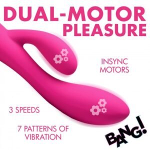 10x flexible silicone rabbit vibrator pink
