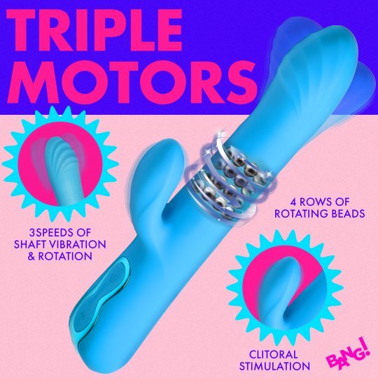 rotating beaded silicone rabbit vibrator
