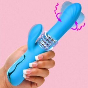 rotating beaded silicone rabbit vibrator