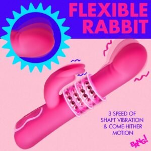 come hither beaded silicone rabbit vibrator