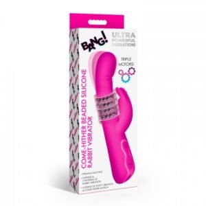 come hither beaded silicone rabbit vibrator