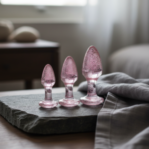 Glitter Gem Anal Plug Set - Pink