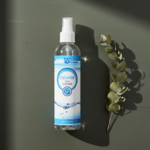 Bottle of toy cleaner with sprayer