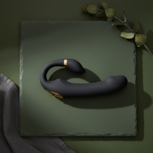 10X Pleasure Pose Come Hither Silicone Vibrator with Poseable Clit Stimulator