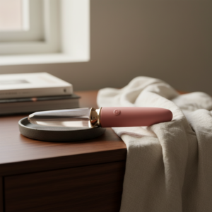 10X Rosé Dual Ended Smooth Silicone and Glass Vibrator