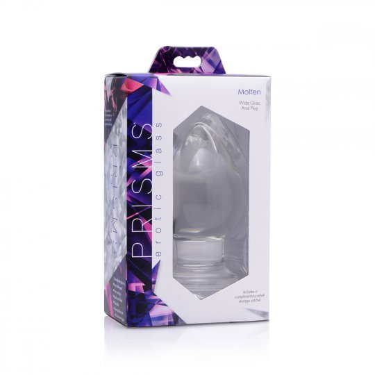 molten wide glass butt plug