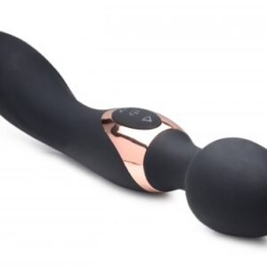 10x dual duchess 2 in 1 silicone massager black