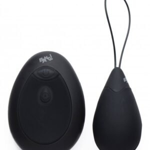10x silicone vibrating egg - black