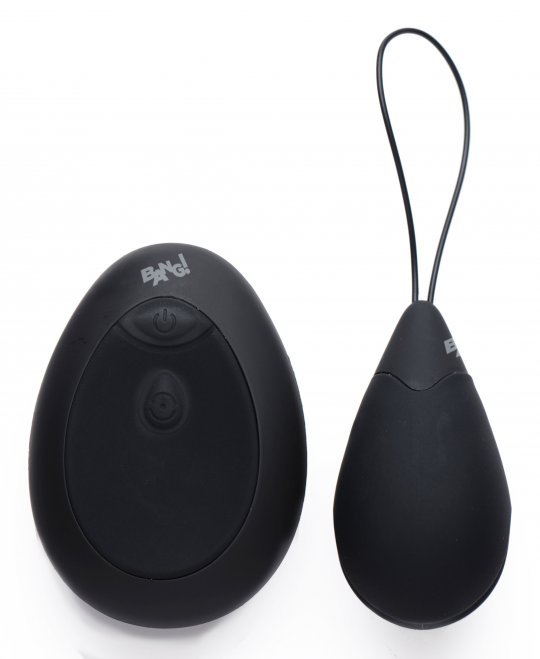10x silicone vibrating egg - black