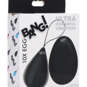 10x silicone vibrating egg black