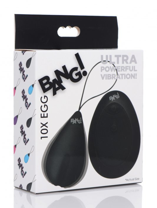 10x silicone vibrating egg black