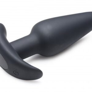 remote control 21x vibrating silicone butt plug black