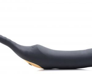 10x pleasure pose come hither silicone vibrator with poseable clit stimulator