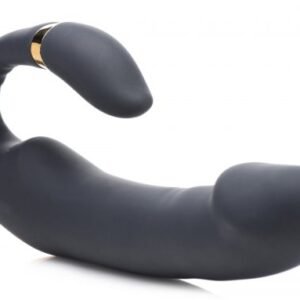 10x pleasure pose come hither silicone vibrator with poseable clit stimulator