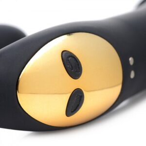 10x pleasure pose come hither silicone vibrator with poseable clit stimulator