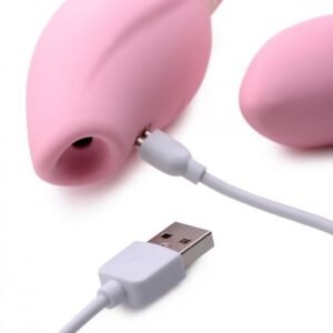 shegasm 8x tandem plus silicone suction clitoral stimulator and egg