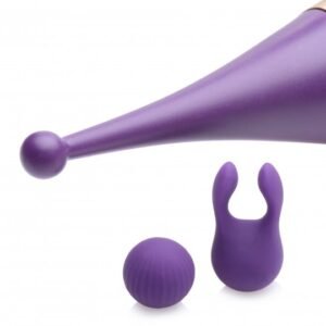 pulsing g spot pinpoint silicone vibrator with attachments