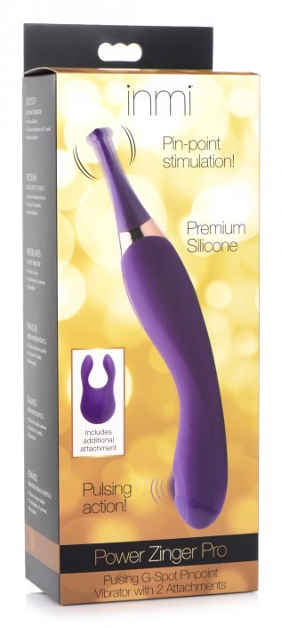 pulsing g spot pinpoint silicone vibrator with attachments