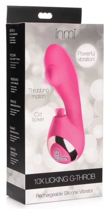 10x licking g throb rechargeable silicone vibrator