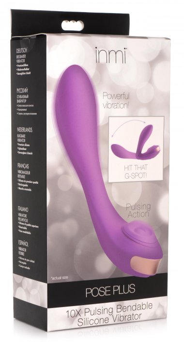 pose plus 10x pulsing bendable silicone vibrator