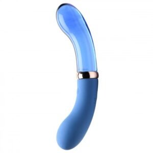 10x bleu dual ended g spot silicone and glass vibrator