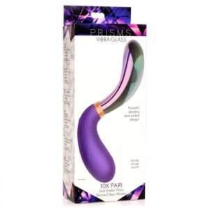 10x pari dual ended wavy silicone and glass vibrator