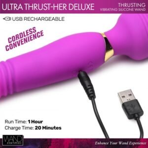 ultra thrust her deluxe thrusting and vibrating silicone wand