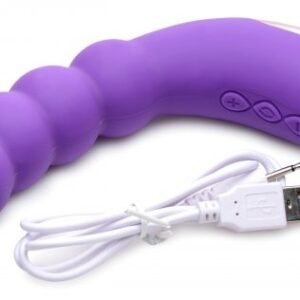 50x silicone beaded vibrator purple