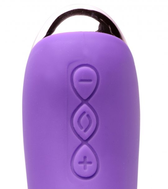 50x silicone beaded vibrator purple