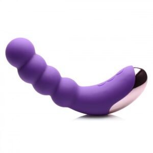 50x silicone beaded vibrator purple