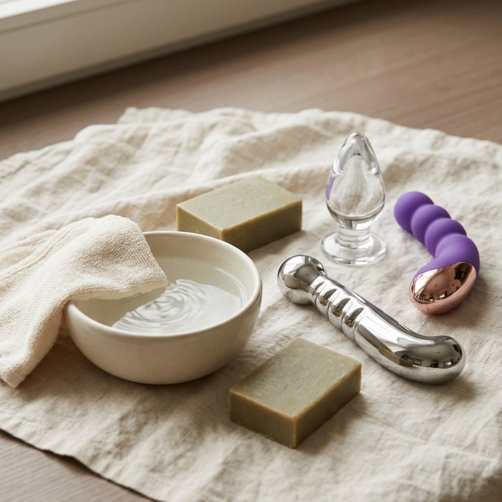 Soap, bowl, and personal items.