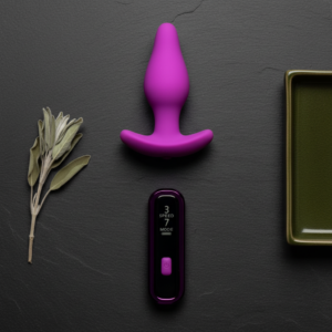 Vibrating Silicone Butt Plug with Digital Remote